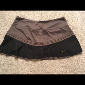 Brown and black Nike tennis skort